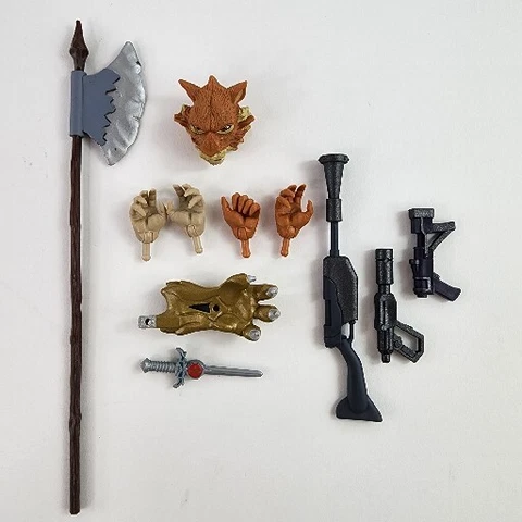 Super7 ThunderCats Ultimates Acessories Lot Lion-O Jackalman Weapons Hands Head Cover