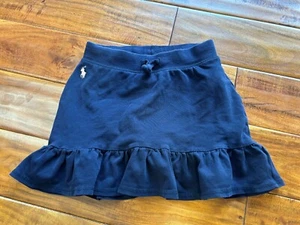 Polo Ralph Lauren Girls Blue Pull-On Ruffle Sweat Skort Youth Size Medium 8/10 - Picture 1 of 8