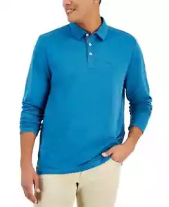 Tommy Bahama Men's Kohala Peak Long-Sleeve Polo Shirt, Ink Blue, XL - Picture 1 of 1