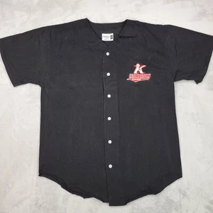 Kannapolis Intimidators Jersey Men Large Black MiLB Crew Shirt Earnhardt Adult - Picture 1 of 10