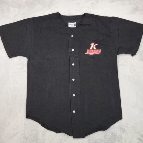 Kannapolis Intimidators Jersey Men Large Black MiLB Crew Shirt Earnhardt Adult Cover