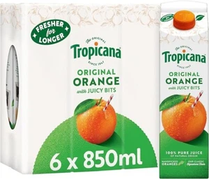 Tropicana Long Life Pure Original Orange 6 x 850ml - Picture 1 of 1