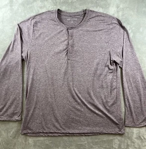 7 Diamonds Herren Core Henley Performance Shirt Gr. XXL Langarm meliert lila - Bild 1 von 7