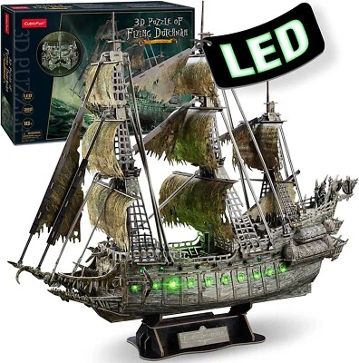 Puzzle 3D L’OLANDESE VOLANTE FLYING DUTCHMAN CON LED CubicFun - Image 1 of 4