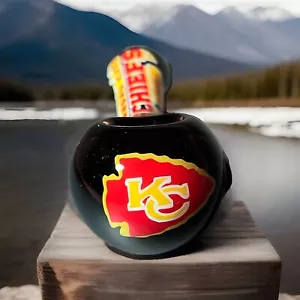 4" GLASS PIPE SMOKING TOBACCO, Kansas Chiefs custom Personalized!!! MSG Me!! - Picture 1 of 3