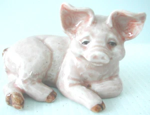 klima K876 Miniature statuette en porcelaine - COCHON N°2 PIG - Bild 1 von 3