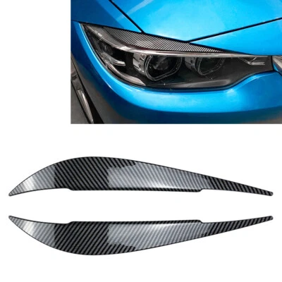Carbon Fiber Front Headlight Eyebrow Trim For BMW 4 Series F32 F33 F36 2012-2020 Foto 1 de 4