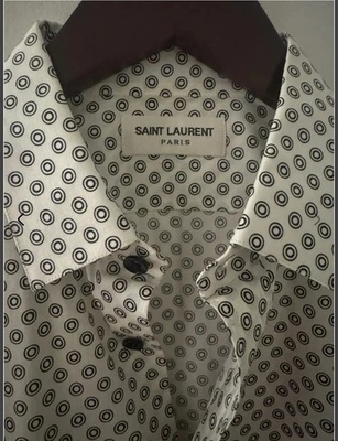 Camisa Saint Laurent Para Hombre Diseñador Círculo Lunares 38/15 Foto 1 de 4