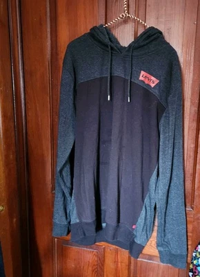 Levis Charcoal Gray Hoodie Mens XL Hooded Sweatshirt Pullover Shirt  - Image 1 of 4
