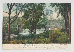 Lower Falls, Bronx Park New York 1906 Postkarte - American News Co. Poly Chrome - Bild 1 von 2