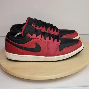 Nike Air Jordan 1 Low Mens's Size 11 Red & Black 553558-605 - Picture 1 of 8