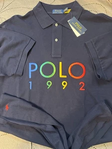 RALPH LAUREN CLASSIC FIT DARK BLUE MULTICOLOR POLO SHIRT SIZE 2XB MEN $138.00 - Picture 1 of 6