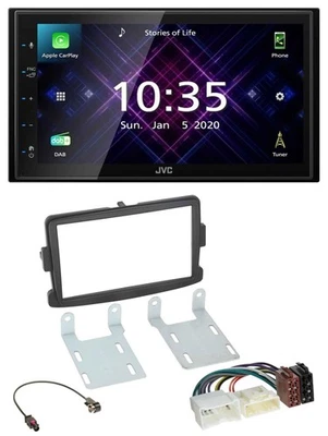 JVC DAB 2DIN MP3 Bluetooth USB Autoradio für Dacia Dokker Duster Lodgy Logan sch - Bild 1 von 4