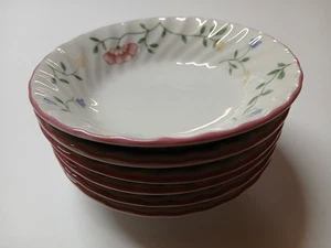 Johnson Bros Sommer Chintz Beerenschale Dessert England geriffelt Blumen Vintage 6er Set - Bild 1 von 7