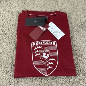 Porsche Shirt Mens Small Bordeaux Red 911 Heritage Workwear WAP67100M0PESS - Picture 1 of 16