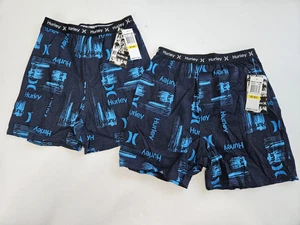 Hurley Big Boy's M 8/10 Lot of 2 Pajama Lounge Shorts Blue 100% Cotton - Picture 1 of 1