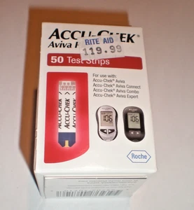 Accu Chek Aviva Plus Blood Glucose Test Strips 50 Count Exp 10/31/2025 SEALED - Picture 1 of 4