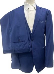 Traje Hombre Sartoriale Made IN Italy Azul Talla 50 Drop 6 Fresco Lana Primavera - Imagen 1 de 13