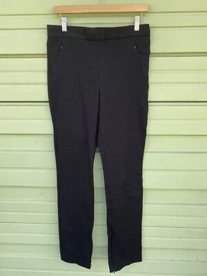 NUEVO Leggings Zara negros Power Stretch PANTALONES MEDIANOS cremalleras para piernas #B1519A Foto 1 de 4