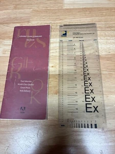 Adobe Type Library Type Guide & Type Ruler for Leading, Picas, etc. Vintage - Zdjęcie 1 z 4