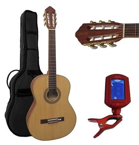 1/2 KONZERTGITARRE - DECKE MASSIV HOCHGLANZ - SET (Gigbag+Cliptuner ET33R) M1/2G - Bild 1 von 9