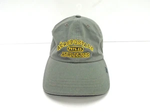 Vintage Aeropostale Trucker Baseball Hat Logo Strap back 1997 Gray/Yellow - Picture 1 of 7