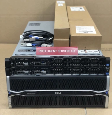 Arreglo de CC Dell MD3260 240 TB SAS 2x Dell R620 32 núcleos 256 GB RAM DAS configuración Foto 1 de 2