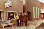 c.1970's Atlanta KS Cafe State Bank Senior Men Rainbo Bread Coke Vtg Color Photo