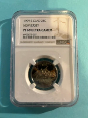1999-S CLAD State Quarter New Jersey NGC PF69 Ultra Cameo. - Image 1 of 2