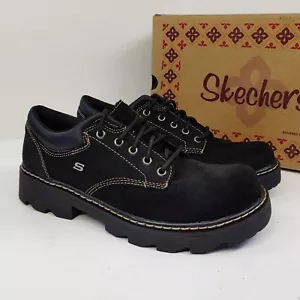 Skechers Parties Mate Oxford Shoes Womens Size 11 Black 45120 Y2K Chunky Style - Picture 1 of 11
