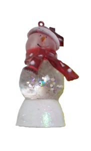 1 LED Cristallo Chiaro Figure Pupazzo di Neve Natale Casa Natale Festa Decorazione Tavola - Foto 1 di 4