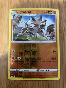 Pokemon Champion's Path Reverse Holo Rare Lycanroc 030/073 Card! NEW Pack Fresh - Picture 1 of 10