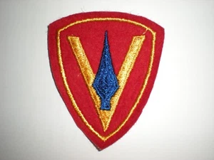 ORIGINAL WWII 5TH MARINE DIVISION PATCH -WOOL - Picture 1 of 2