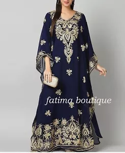 SALE New Moroccan Dubai Kaftans Farasha Abaya Dress Very Fancy Long Gown MS 132 - Picture 1 of 6