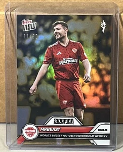 2025 TOPPS NOW #7 MR BEAST Sidemen Charity Match Gold Foil Parallel 17/50 - Picture 1 of 3
