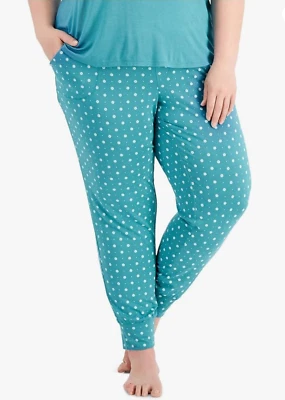 Pantalones de pijama para mujer ALFANI Intimates tejido ultra suave talla grande 1X azul Foto 1 de 2