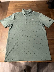 EXCELLENT Adidas Golf Primegreen Palm Tree Print Polo Shirt Small - Green - Bild 1 von 7