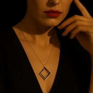 COOKIE LEE Vintage 80's Gold Tone Pendant Necklace - Picture 1 of 7