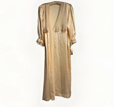 Camisón Christian Dior Bata Vintage Años 90 Y2K Crema Plisados Encaje Grande  Foto 1 de 4