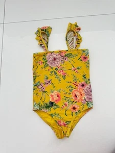 ZIMMERMANN Girl’s Yellow Floral One Piece Swimsuit Size 6 - Picture 1 of 6