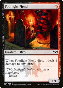 X 1 Footlight Fiend NM Ravnica Allegiance 216 MTG Magic The Gathering - Picture 1 of 2