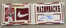 2022 National Treasures Collegiate Treylon Burks RC Nike Swoosh Patch Auto # 2/5