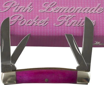 Navaja de Bolsillo Rough Rider Rosa Hueso Liso Mini Congreso RR1255 4 Hojas Plegables Foto 1 de 2