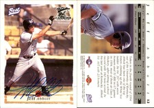 Jeff Abbott Signed 1995 Best #12 Card Prince William Cannons Auto AU