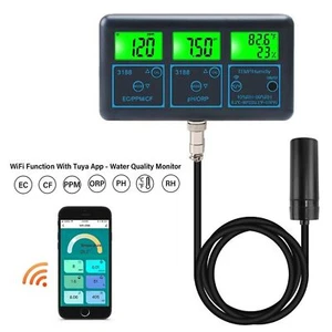 Smart Monitor Fish Tank Aquarium Pool WIFI PH ORP EC PPM Water Quality Sensor - Picture 1 of 19