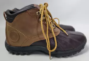 Polo Sport Ralph Lauren Mens Brown Leather Duck Boots US 8.5 - Picture 1 of 16