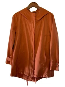 Abrigo delantero Eileen Fisher manga larga con cremallera S naranja quemado - Imagen 1 de 8