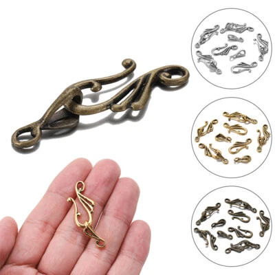 10pcs Zinc Alloy Toggle Clasps Hooks for Necklace Bracelet DIY Jewellery Making - Image 1 of 4