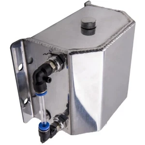 1L Car Aluminum Coolant Radiator Overflow Recovery Water Tank Bottle Universal - Imagen 1 de 12