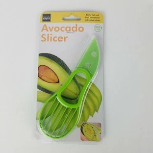 New 1 pc 3-In-1 Avocado Slicer & Seeder Fruit Cutter Corer Kitchen Tool Green - Picture 1 of 2